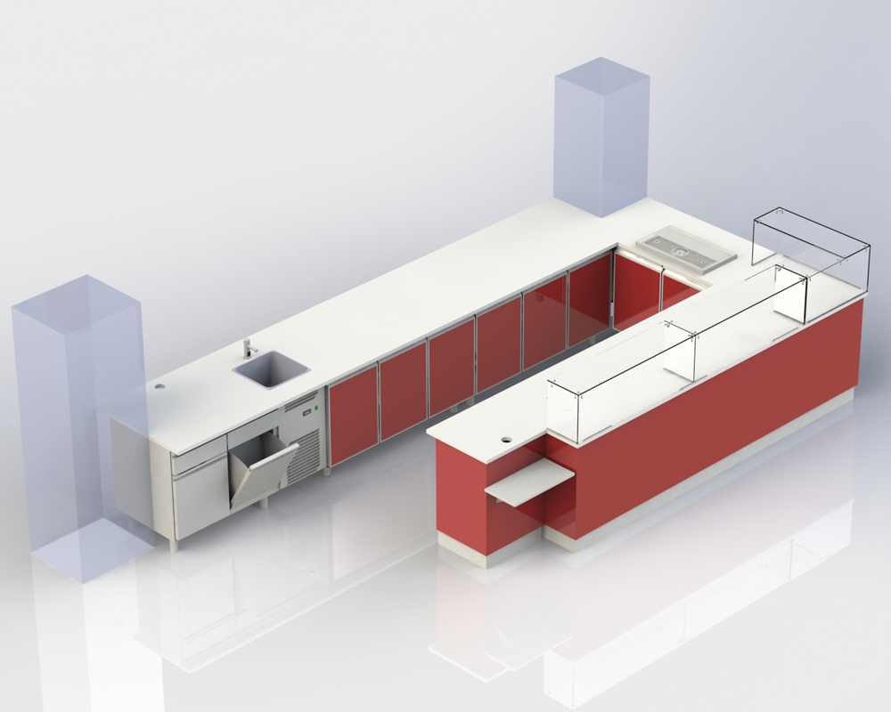 Meubles et concepts sur mesure pour la restauration