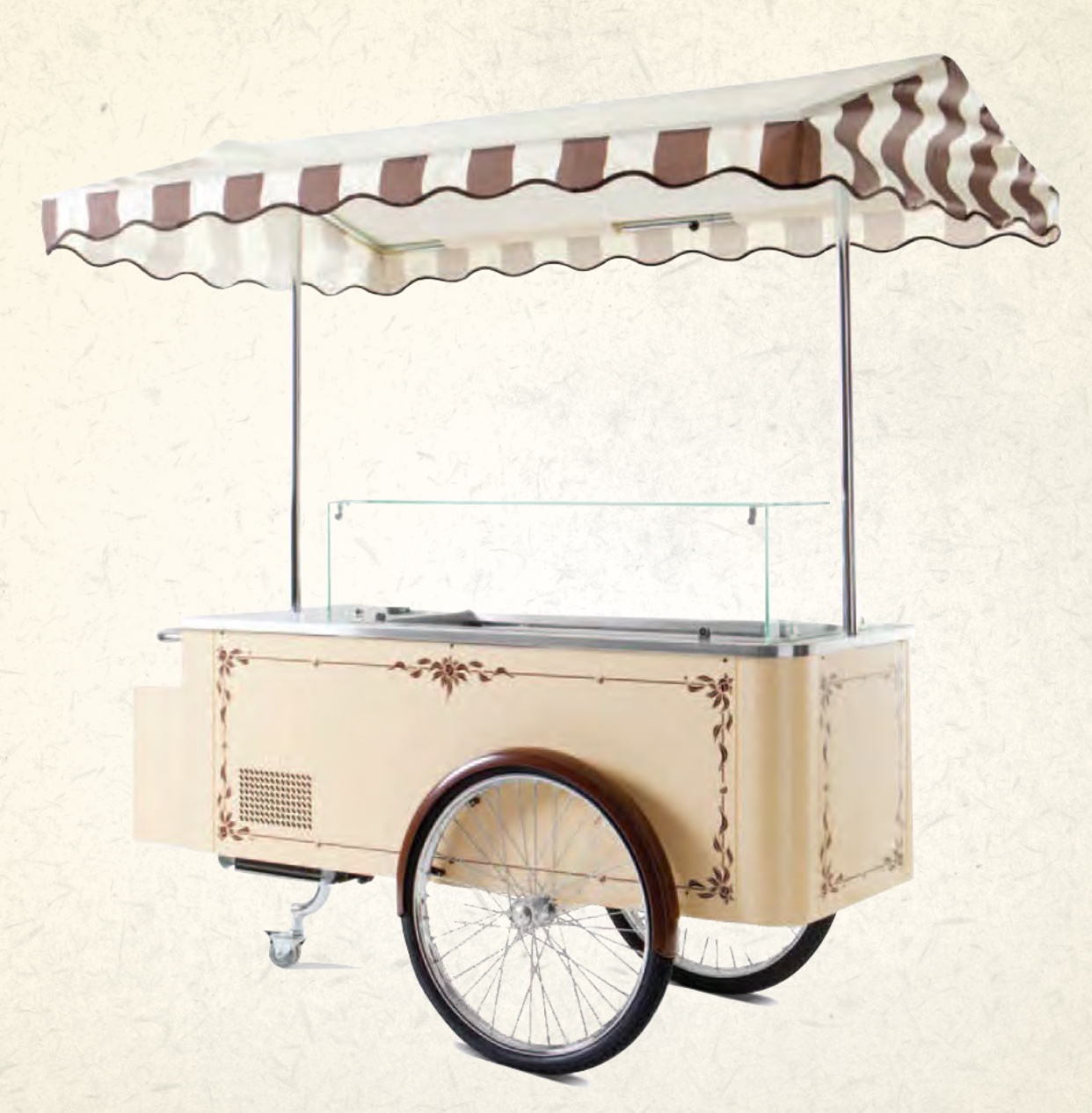 Chariot à glaces pour la vente en extérieur