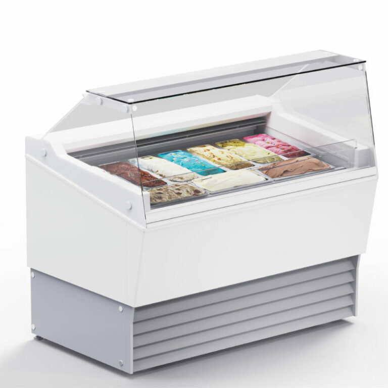 Vitrine à crèmes glacées étroites