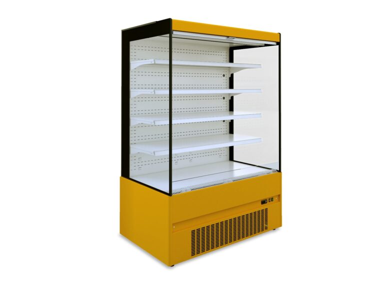 Vitrine à étagères gamme CRONUS jaune