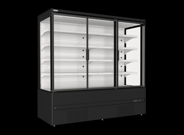 Vitrine réfrigérée CRONUS noir avec portes