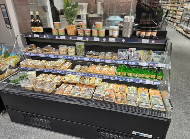 Vitrine réfrigérée faible hauteur pour sushis